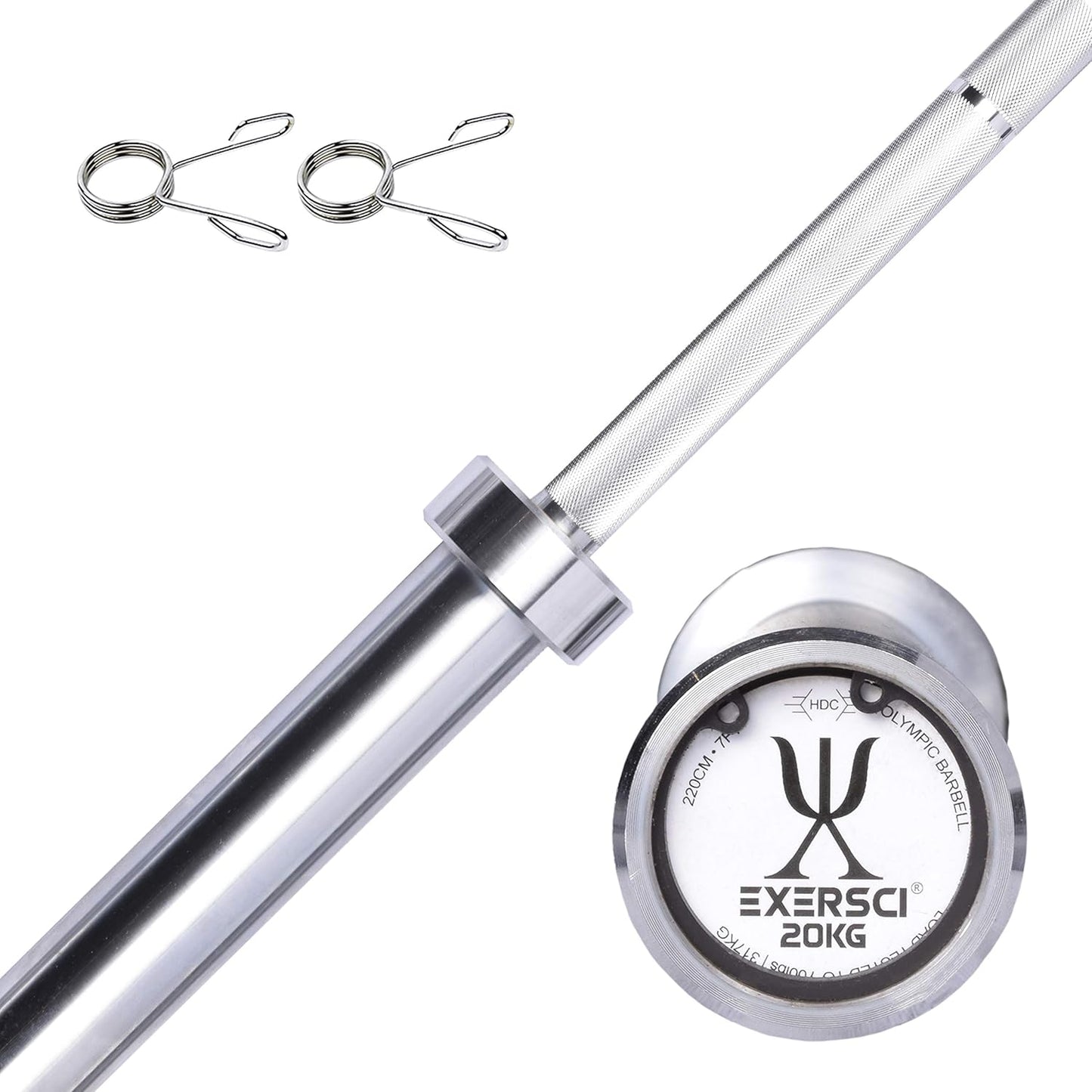 Exersci 7ft Elite Chrome Olympic Barbell