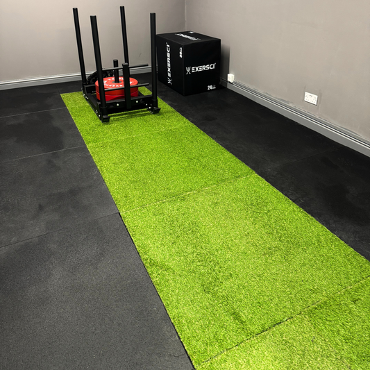 Exersci Artificial Grass Rubber Topped Tiles with Sled