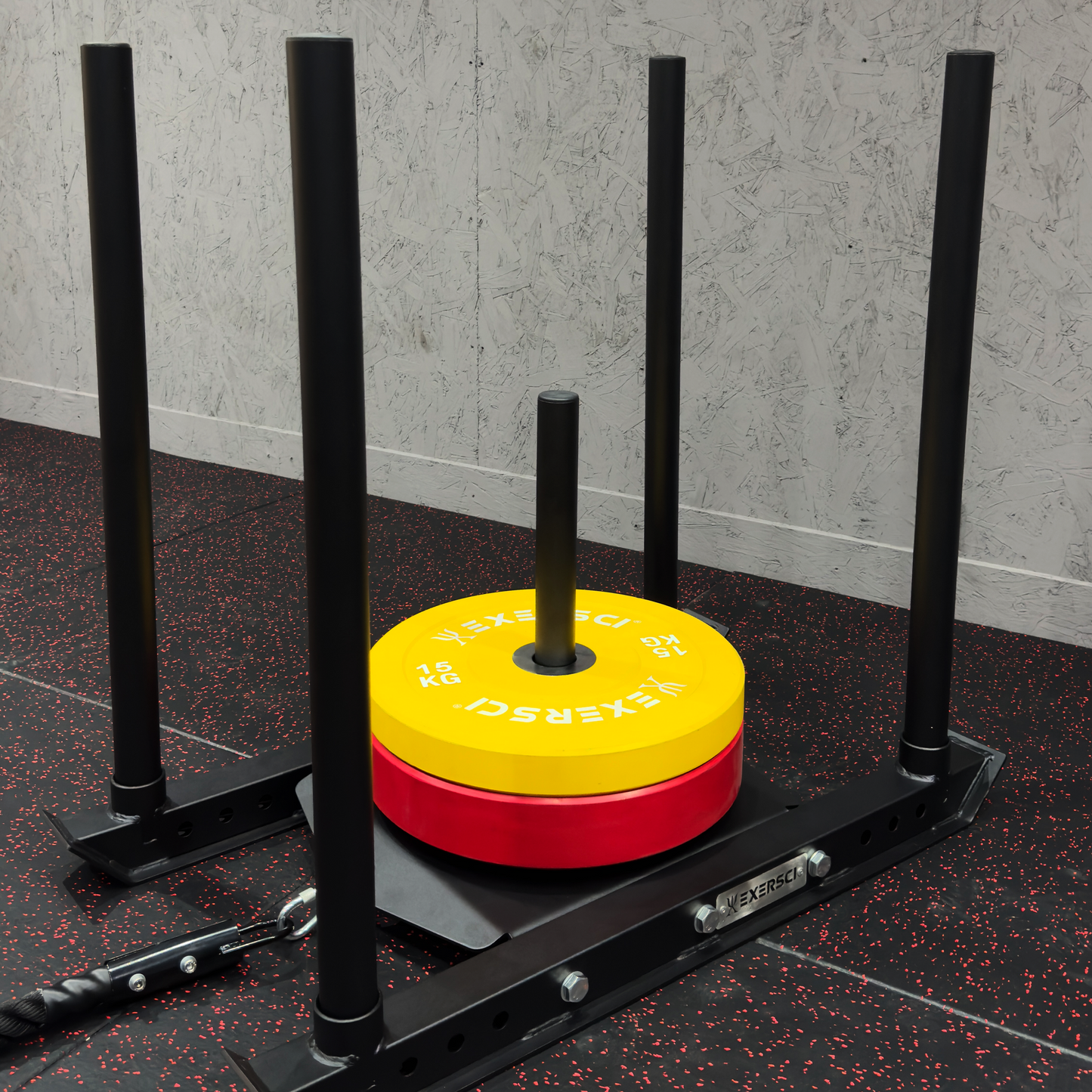 Exersci Weight Plate Sled with Rope Attachment