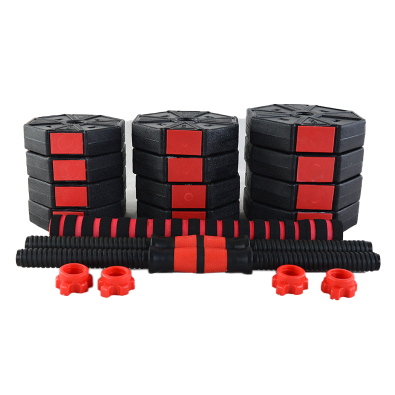 Exersci® Cement Octagonal Adjustable Dumbbell & Barbell Set