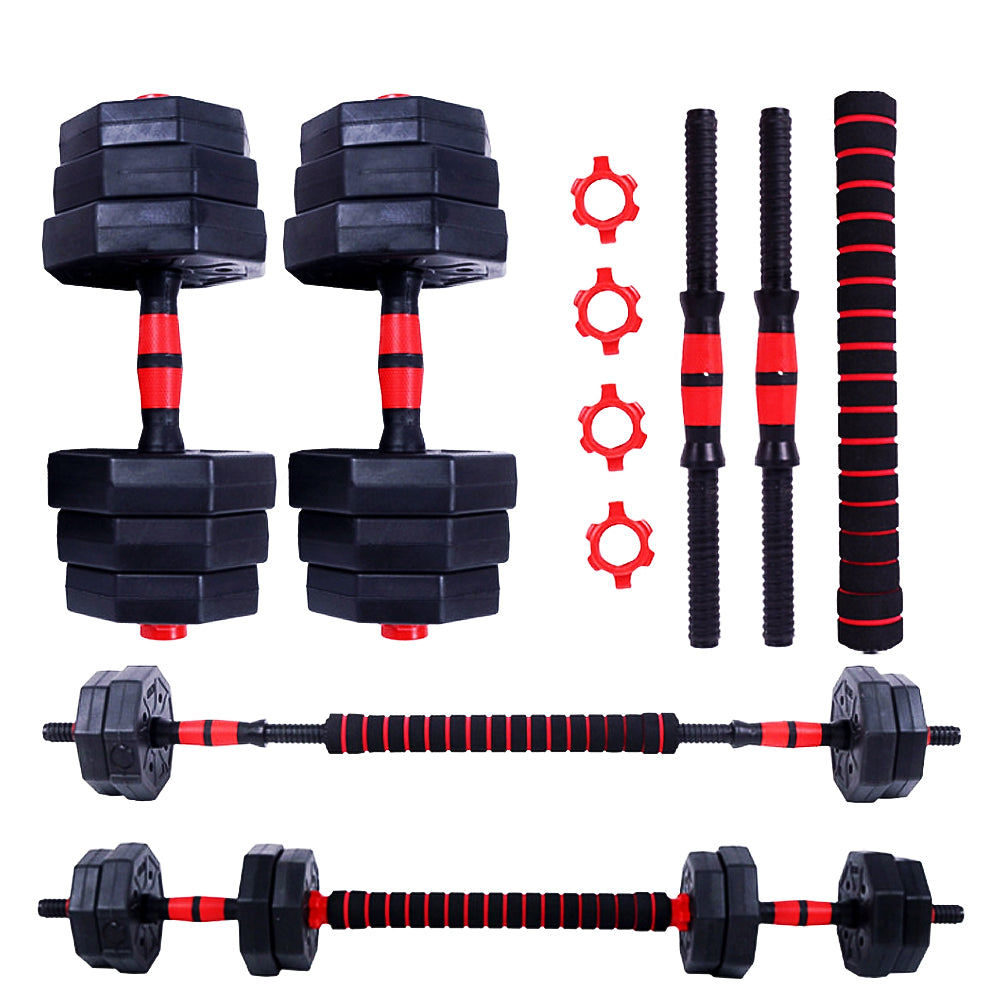 Exersci® Cement Octagonal Adjustable Dumbbell & Barbell Set