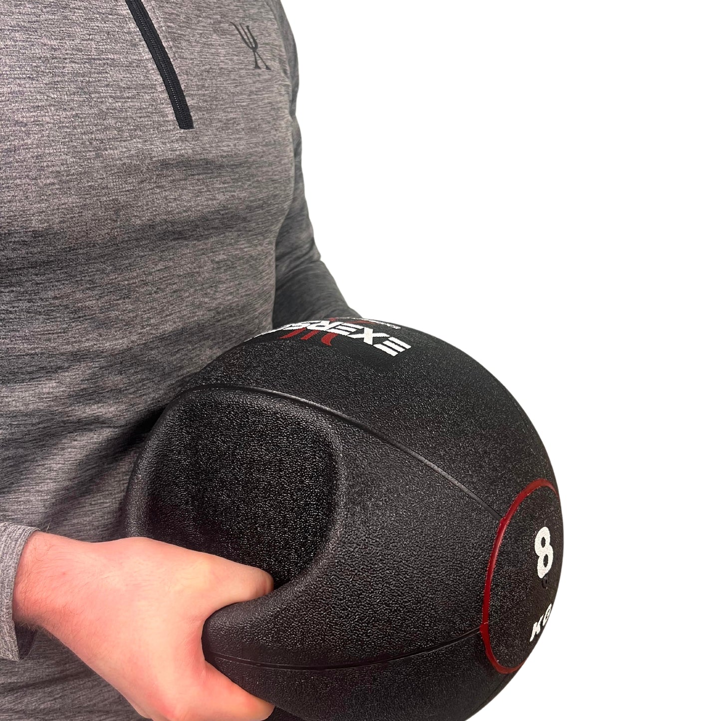 Holding Exersci Medicine Balls with Handles
