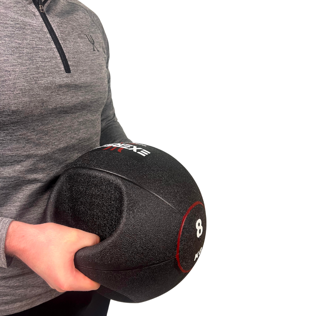 Exersci Medicine Ball with Handles Bundle with Rack (3-12kg)
