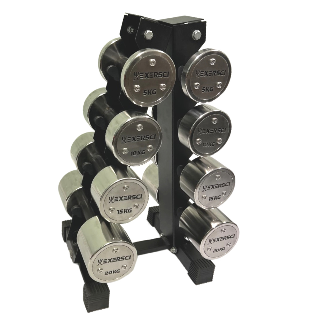 Steel dumbbell set from Exersci