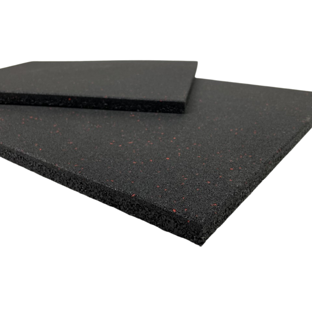 Exersci® Heavy Duty Red Speckled Rubber Tiles 50cm x 50cm