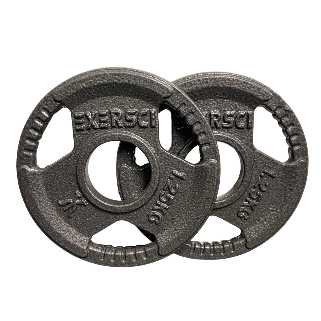 Exersci 2" Cast Iron Tri-Grip Weight Plates (Pair)