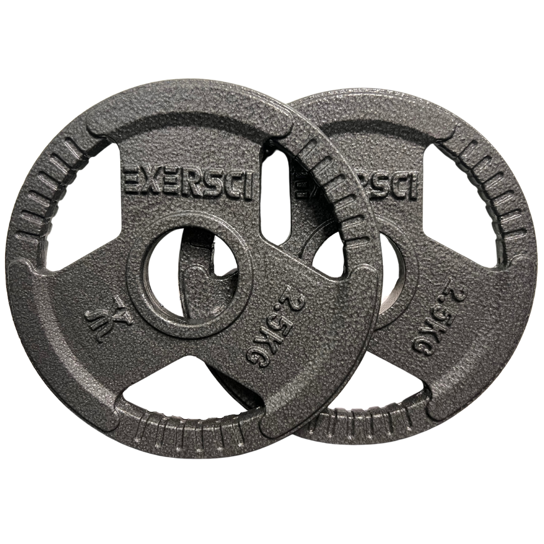 Exersci 2" Cast Iron Tri-Grip Weight Plates (Pair)