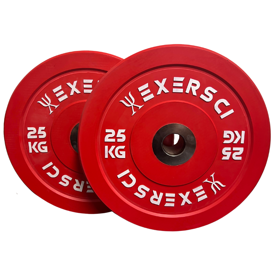 Exersci® Coloured Olympic Bumper Plates (Pair)