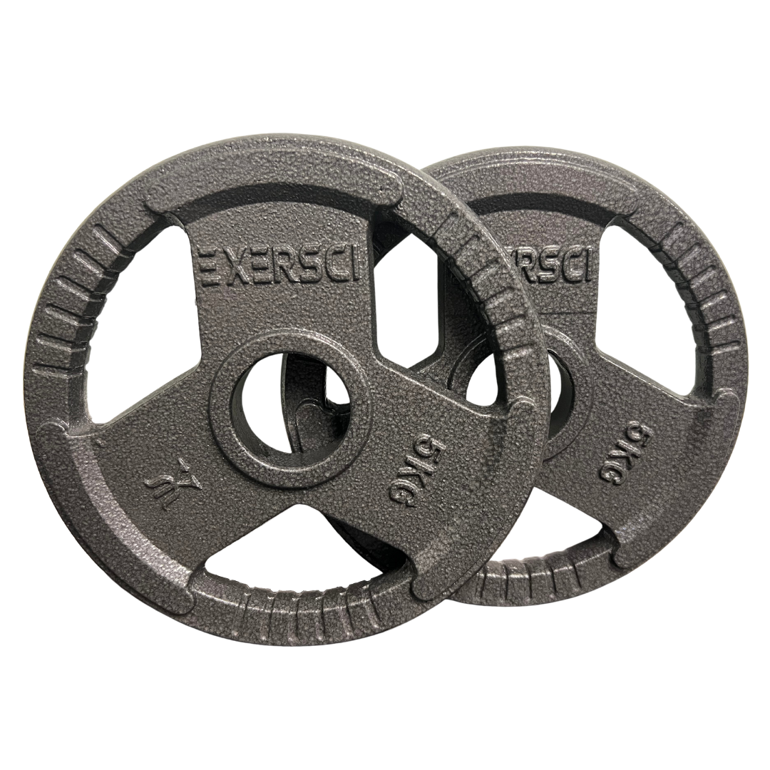 Exersci 2" Cast Iron Tri-Grip Weight Plates (Pair)