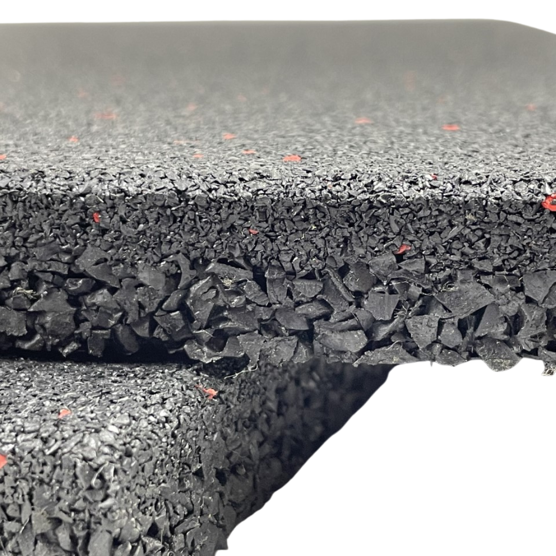 Exersci® LARGE Heavy Duty Red Speckled Rubber Tiles 100cm x 100cm