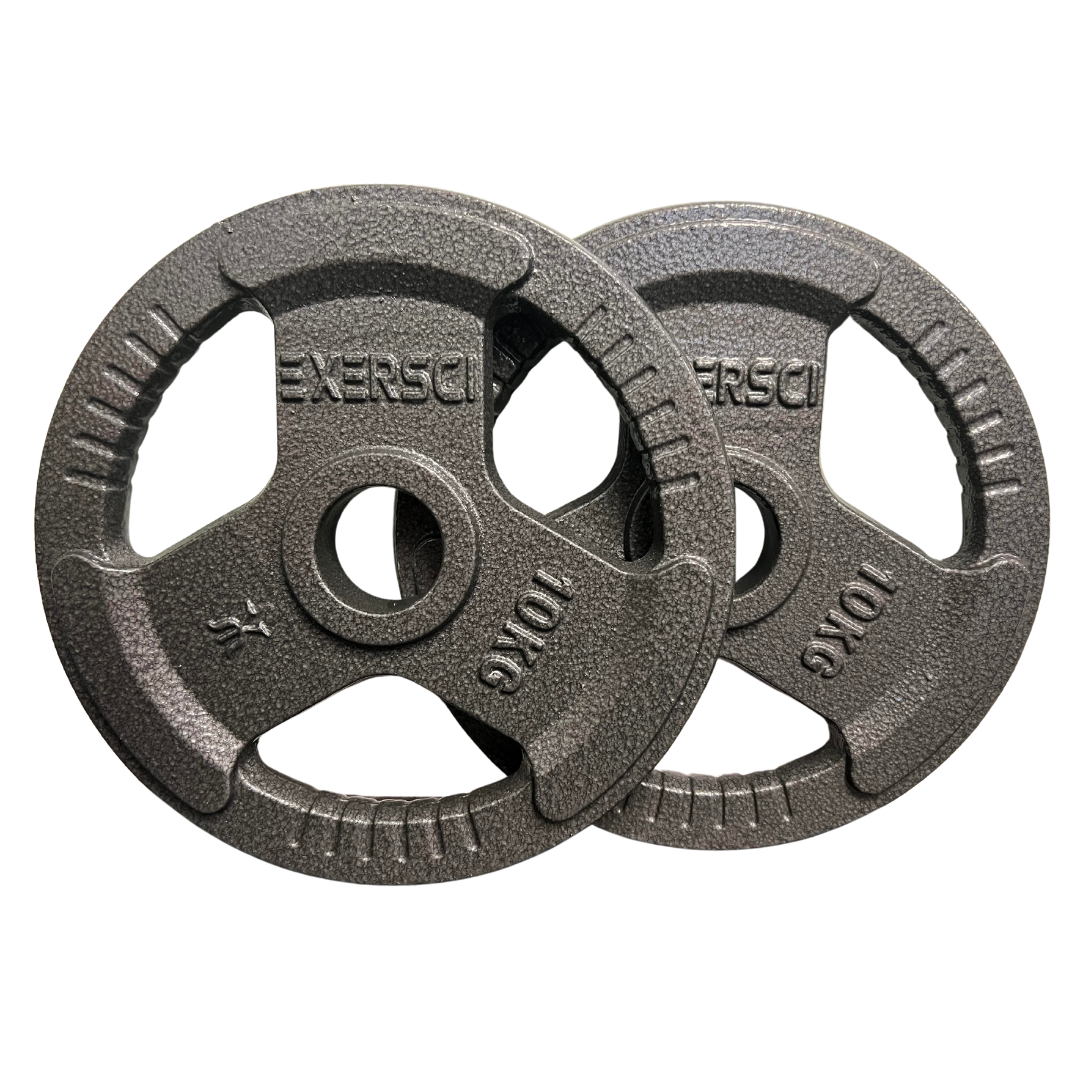 Exersci 2" Cast Iron Tri-Grip Weight Plates (Pair)