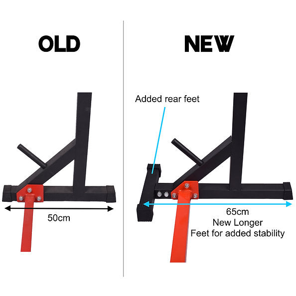 Exersci® Heavy Duty Squat Rack with Dips and Storage Arms