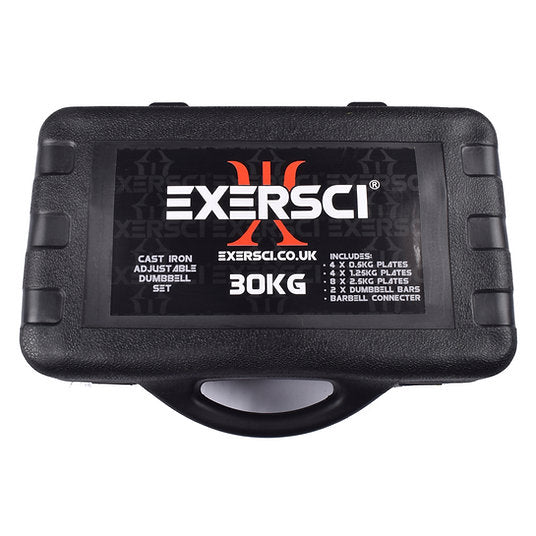 Exersci® 30kg Adjustable Dumbbell Set