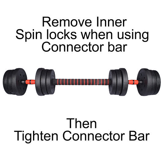 Exersci® Adjustable Dumbbell & Barbell Set with Kettlebell Attachment Option
