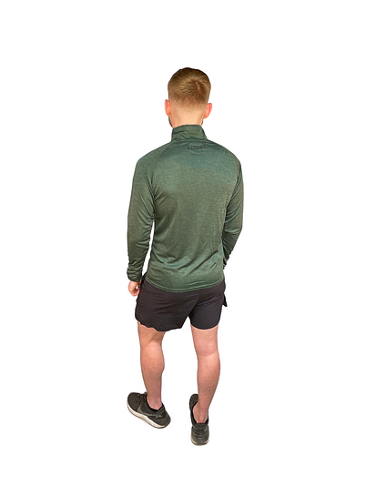 Exersci® Tech ⅓ Zip Long Sleeve Green