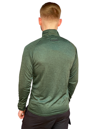 Exersci® Tech ⅓ Zip Long Sleeve Green