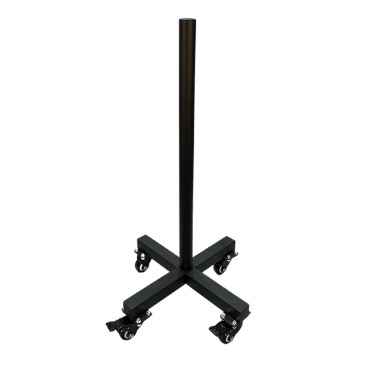 Exersci® Olympic 2" Weight Plate Storage Rack with Lockable Wheels