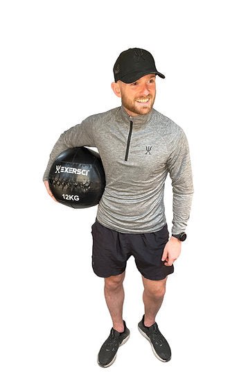 Exersci® Tech ⅓ Zip Long Sleeve Grey