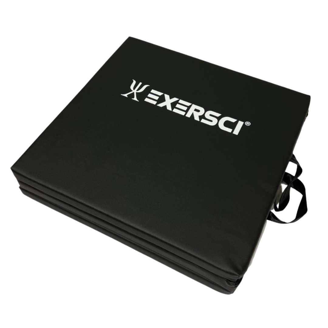 Exersci® Thick Folding Gym Mats Folded Black