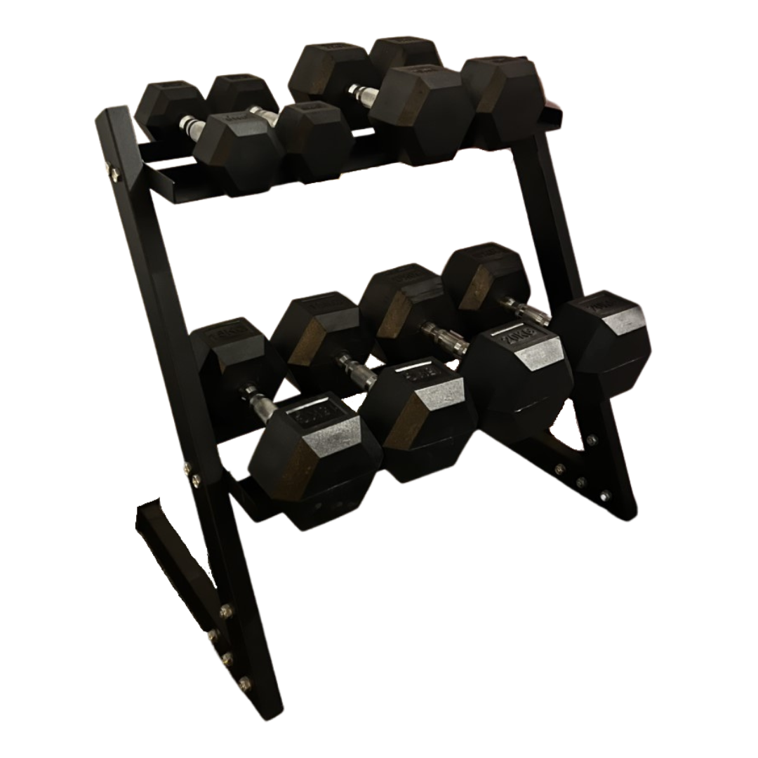 Exersci® 5kg-20kg Hex Dumbbell Bundle (5kg increments) - Black