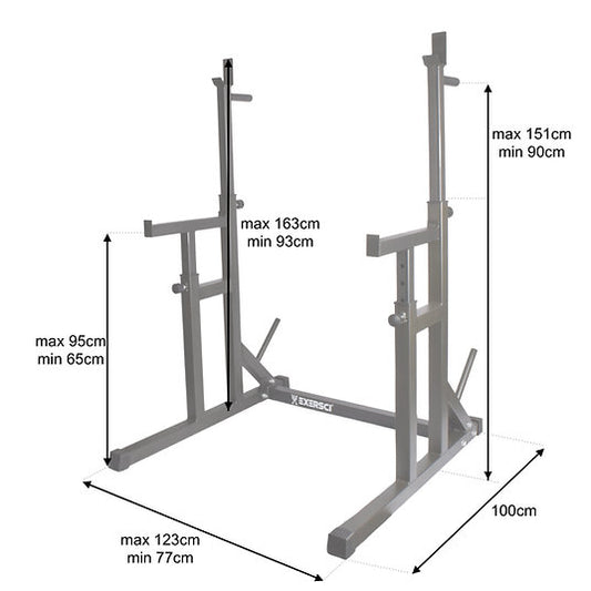 Exersci® Premium Squat Rack with Bench Support