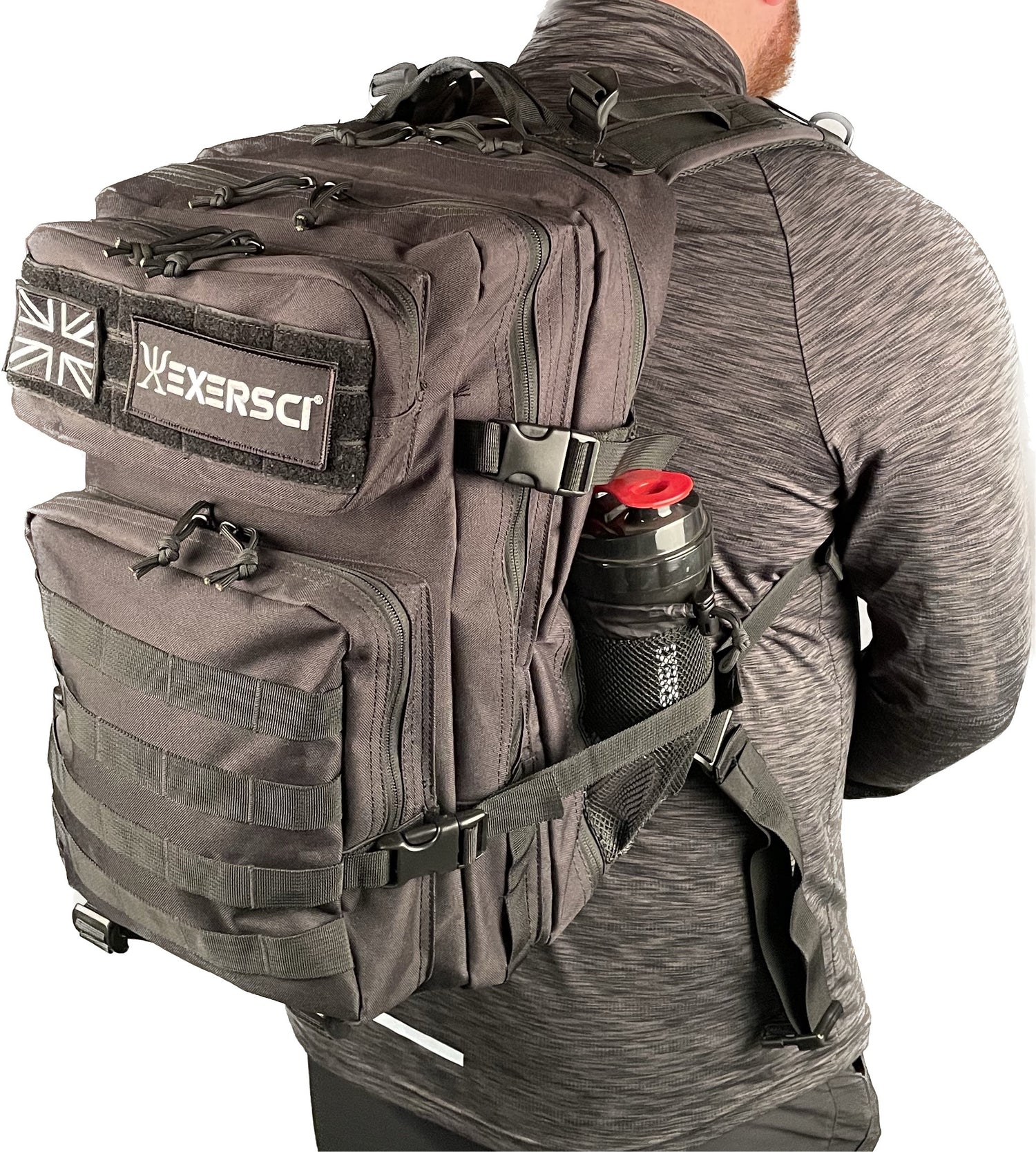 Exersci Tactical Gym Backpack with water bottle compartment