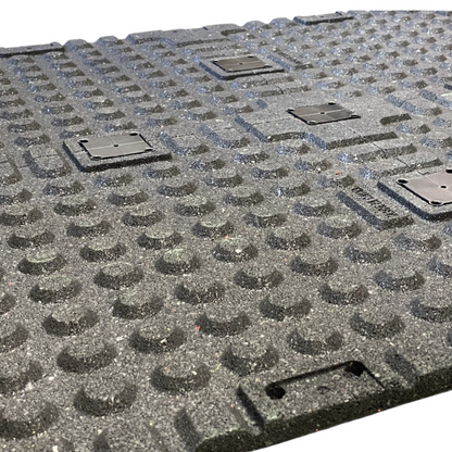 Exersci® Premium Red Speckled Rubber Tiles with Connectors 50cm x 50cm