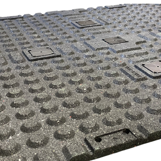 Exersci® Premium Red Speckled Rubber Tiles with Connectors 50cm x 50cm