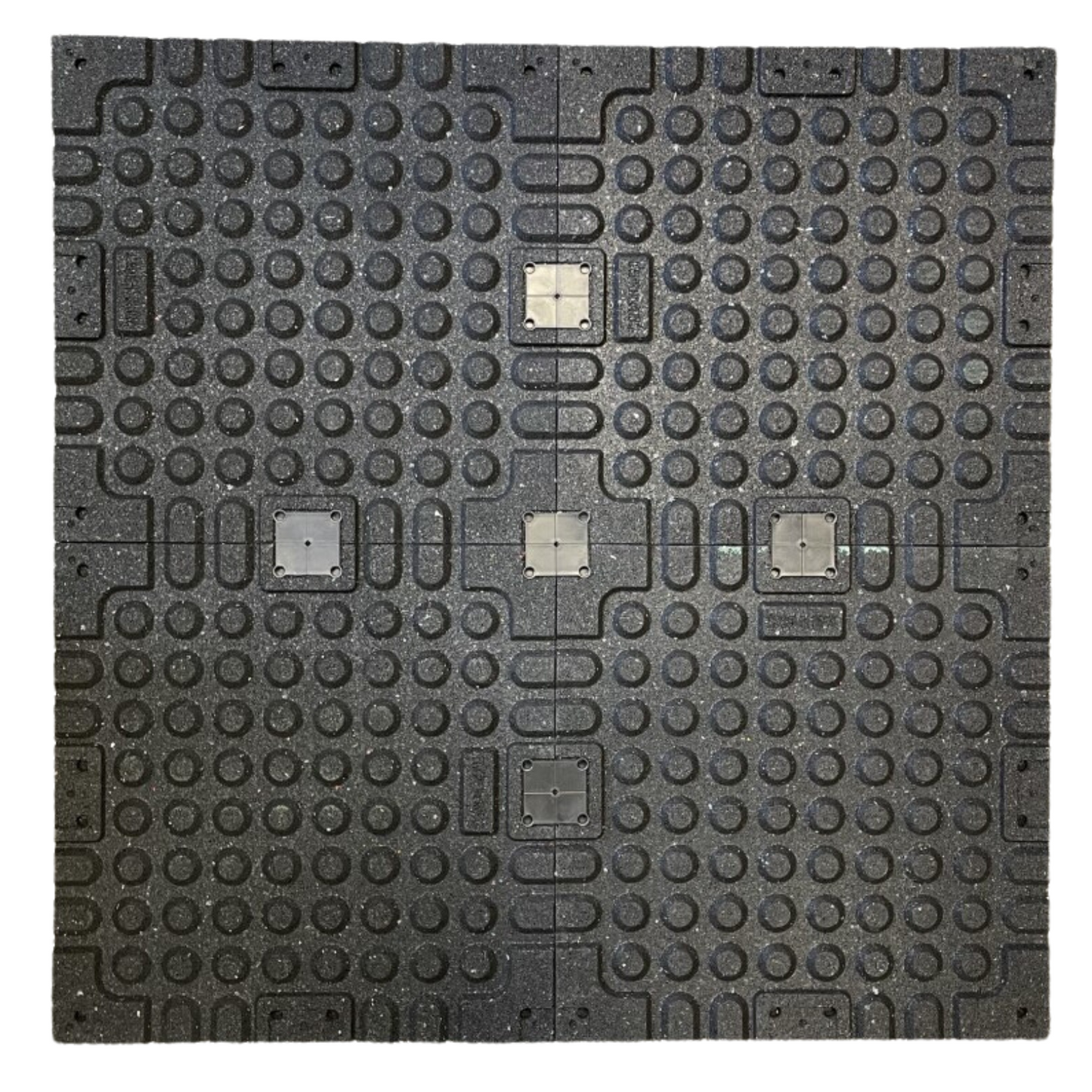 Exersci® Premium Red Speckled Rubber Tiles with Connectors 50cm x 50cm