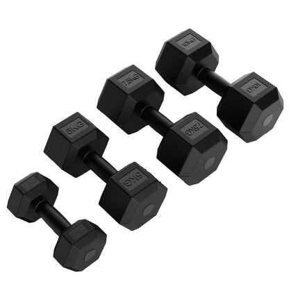 Cement Hex Dumbbells 2.5kg to 10kg