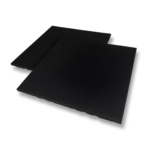 Exersci® Premium Black Rubber Tiles with Connectors 100cm x 100cm