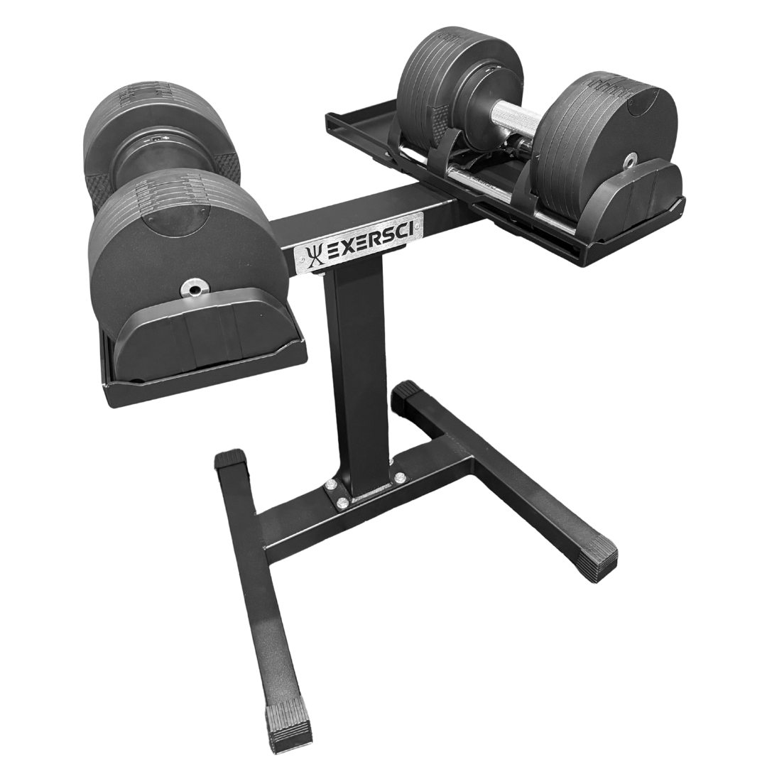 Exersci 24kg Adjustable Dumbbell (Pair) with Standard Rack