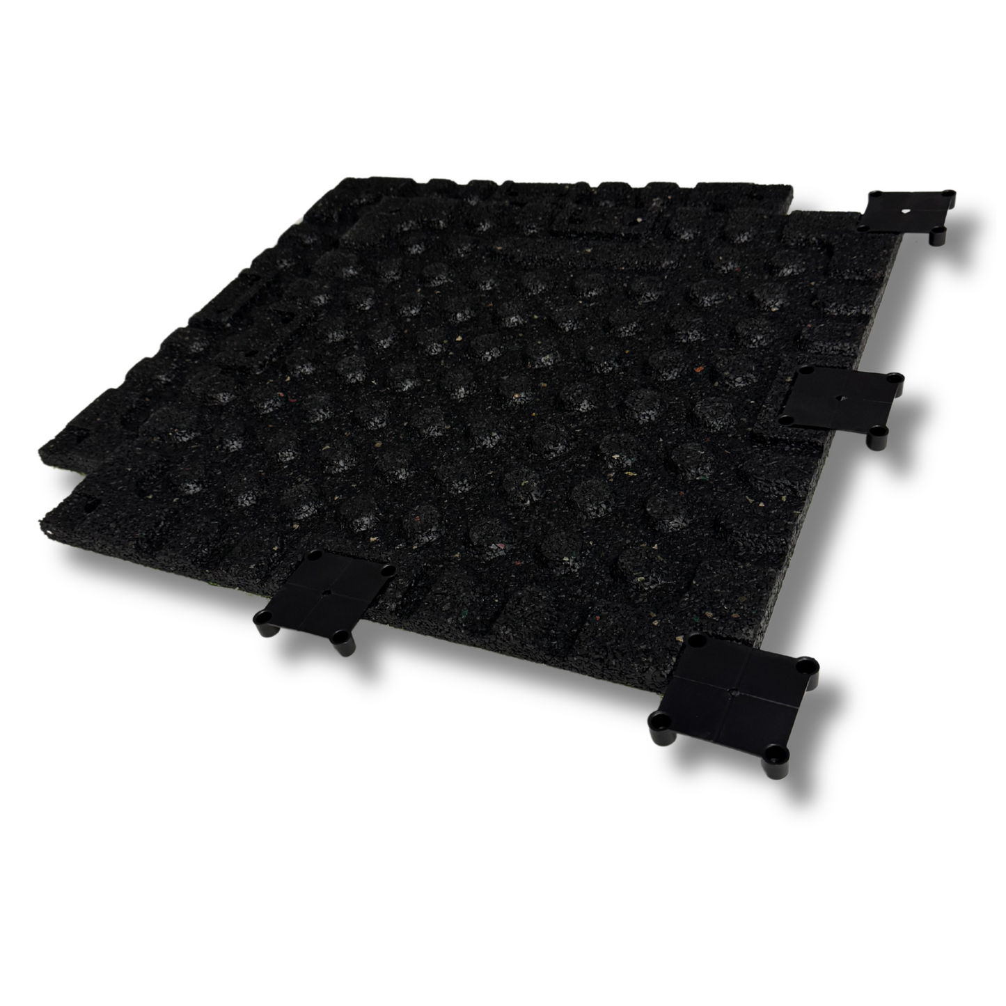 Exersci Artificial Grass Rubber Topped Tiles with Connectors Back View