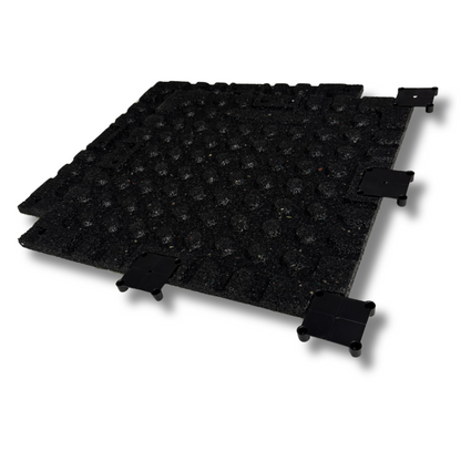 Exersci Artificial Grass Rubber Topped Tiles with Connectors Back View