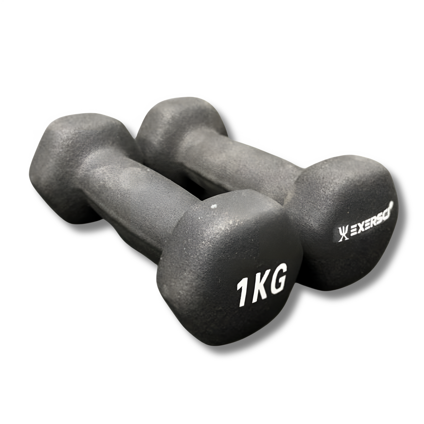 Exersci® Black Neoprene Dumbbells 1kg