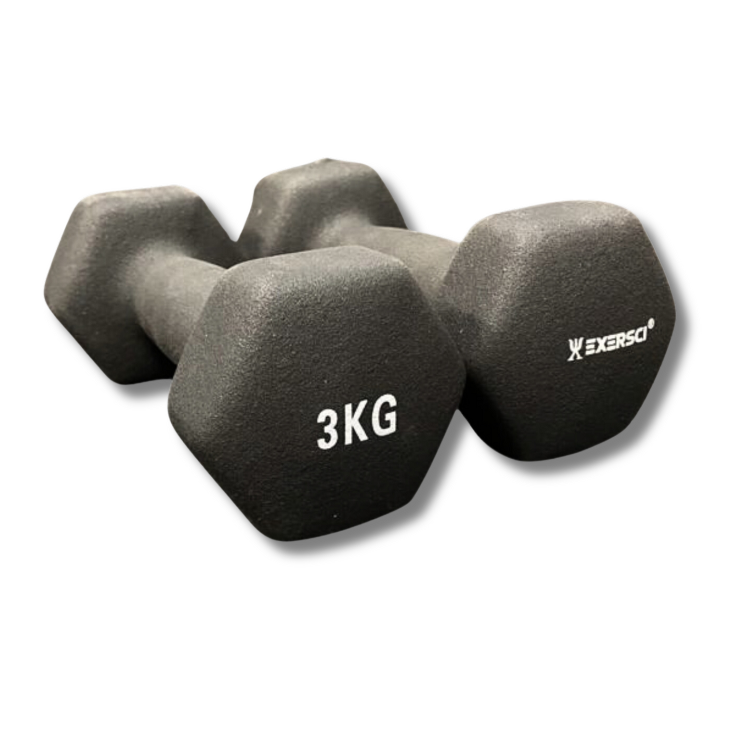 Exersci® Black Neoprene Dumbbells 3kg