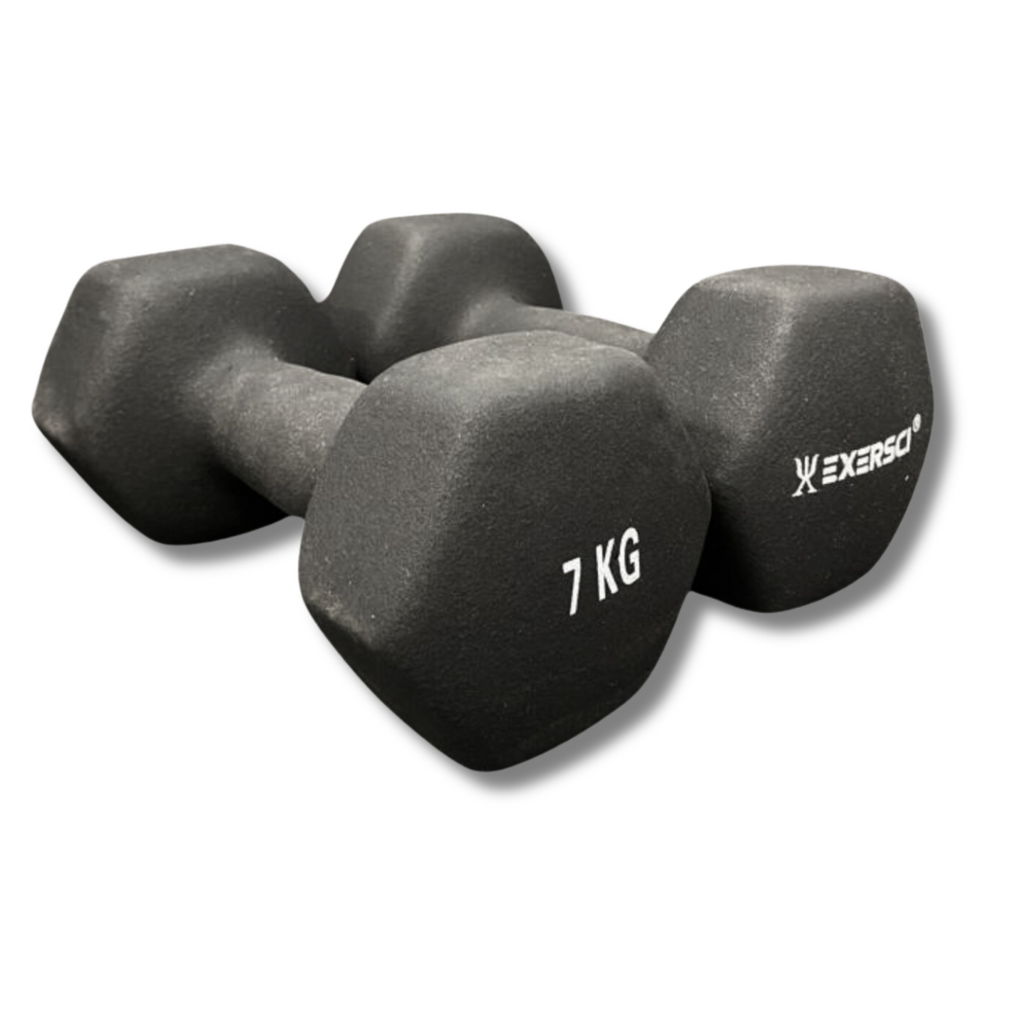 Exersci® Black Neoprene Dumbbells 7kg
