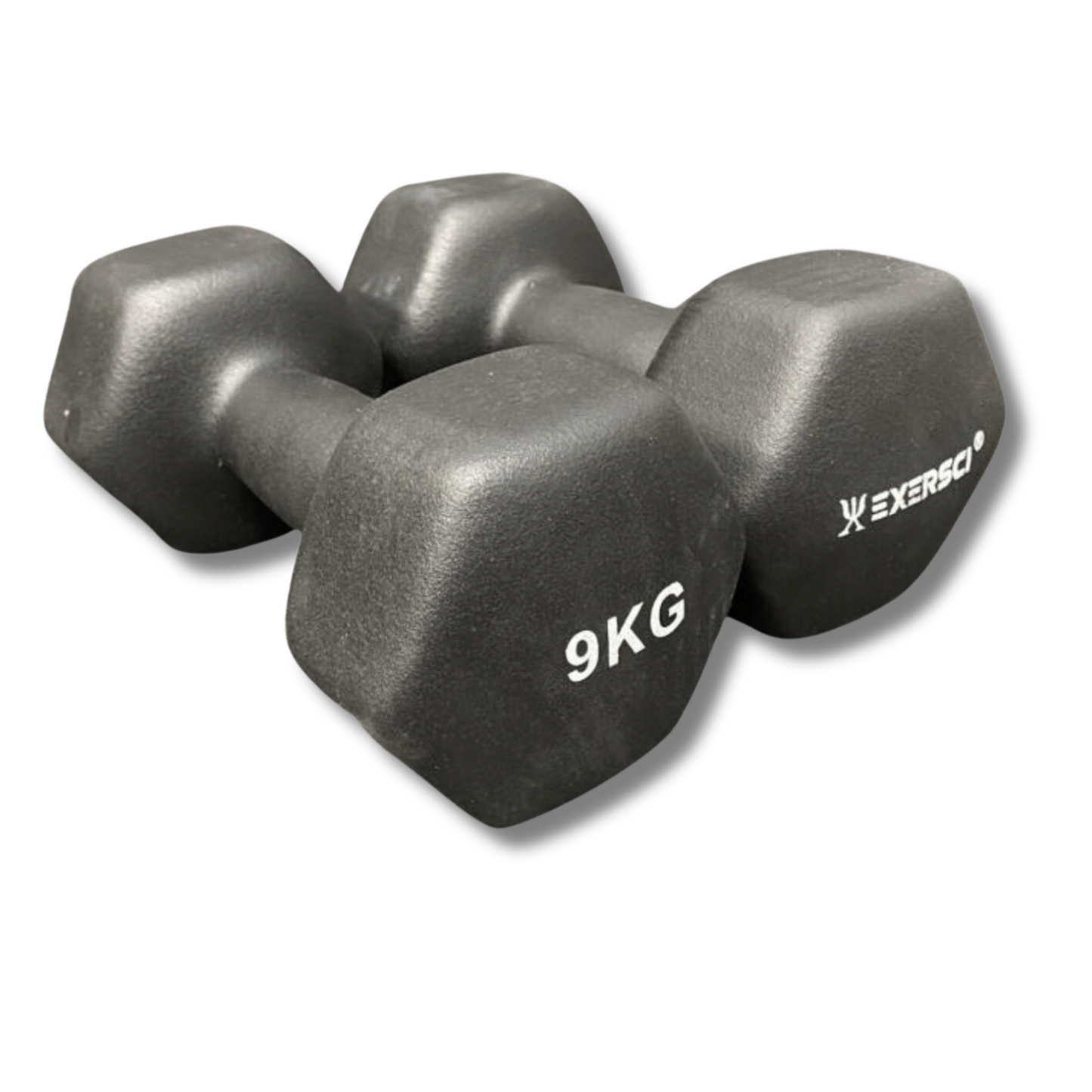 Exersci® Black Neoprene Dumbbells 9kg
