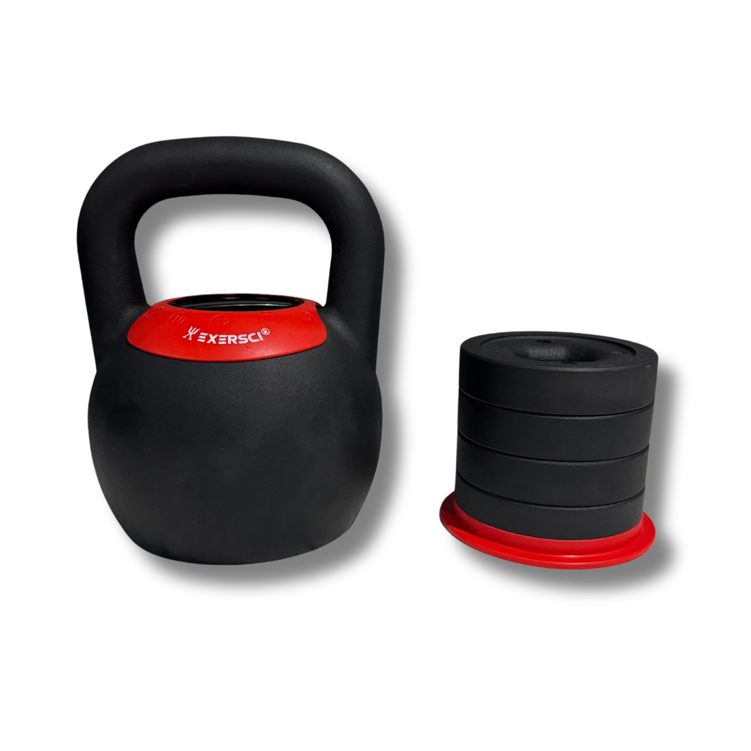 Exersci Cast Iron Adjustable Kettlebell 8-16kg Plates