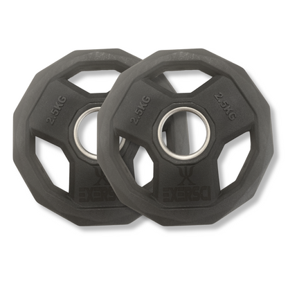 Exersci® Premium Rubber Coated Plates Tri-Grip 2.5kg
