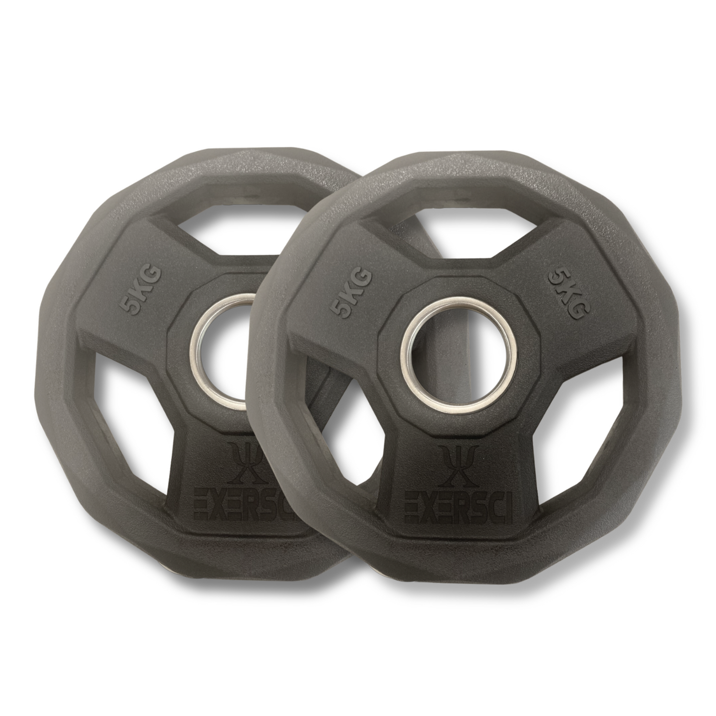 Exersci® Premium Rubber Coated Plates Tri-Grip 5kg