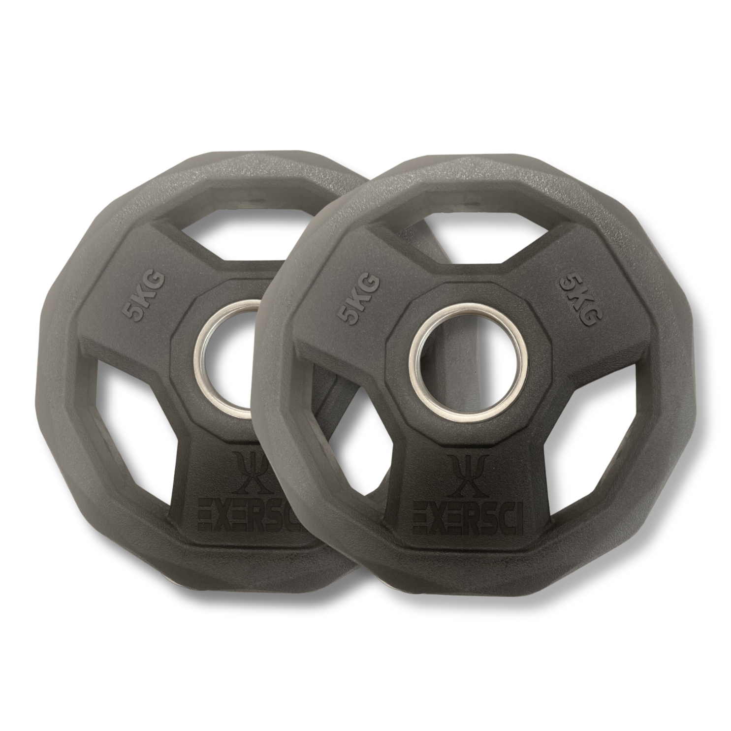Exersci® Premium Rubber Coated Plates Tri-Grip 5kg