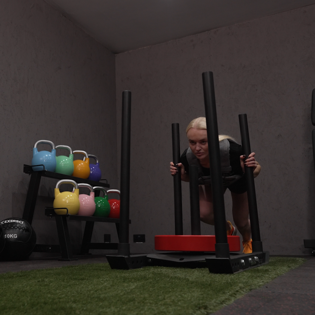 Exersci® Weight Plate Sled Push