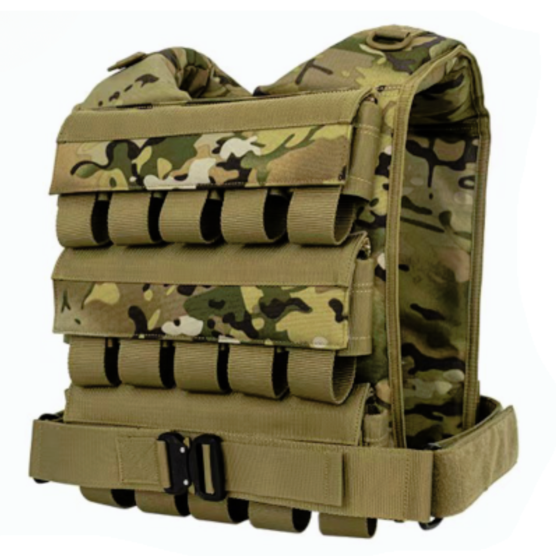 Green Camo Exersci Weighted Vest