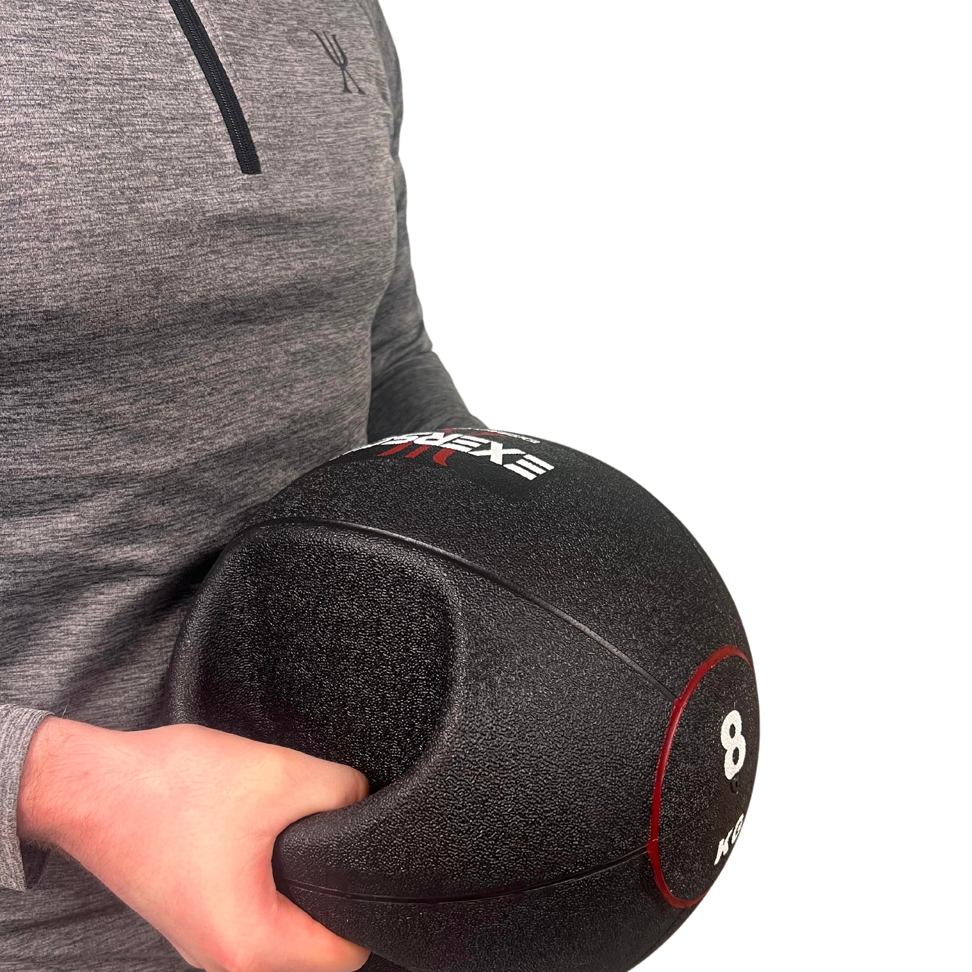Holding Exersci Medicine Balls with Handles