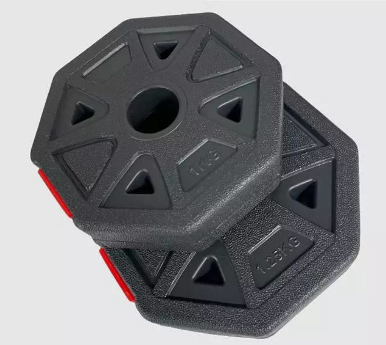 Exersci® Cement Octagonal Adjustable Dumbbell & Barbell Set