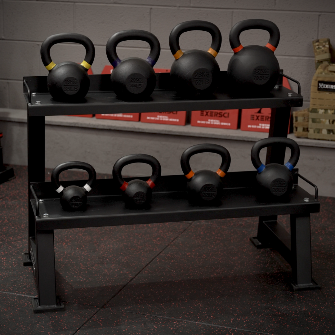 Exersci® Powder Coated Cast Iron Kettlebells