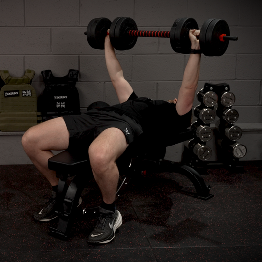 Exersci® Adjustable Dumbbell & Barbell Set with Kettlebell Attachment Option