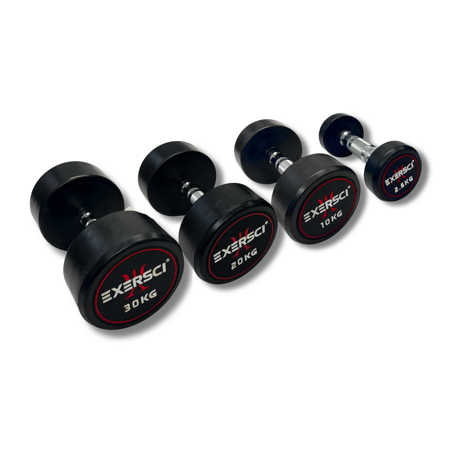 Exersci Round Dumbbells (Pairs) 2.5kg - 30kg