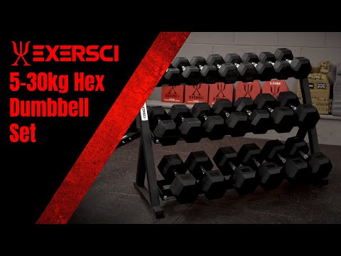 Exersci® 5kg-30kg Hex Dumbbell Bundle (2.5kg increments)